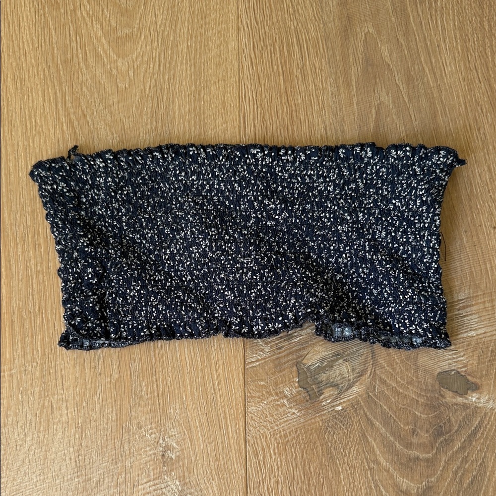 Brandy Melville Navy Flecked Tube Top